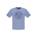 Blue cotton men's T-shirt by North Sails featuring a classic crew neck and minimal branding.