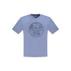 Blue cotton men's T-shirt by North Sails featuring a classic crew neck and minimal branding.