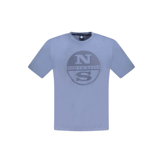 North Sails Blue Cotton Men T-Shirt North Sails