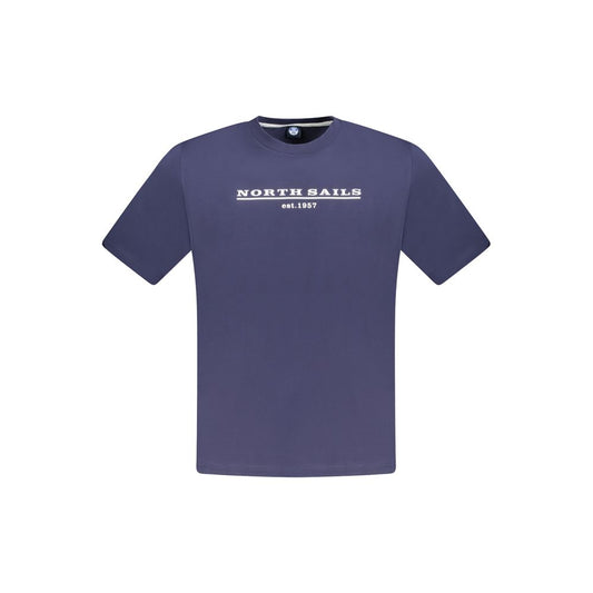 North Sails Blue Cotton Men T-Shirt North Sails