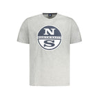 North Sails Grigio cotton men's T-shirt, casual short-sleeve shirt with crew neckline, styled on a flat lay.