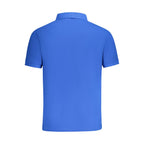 Blue cotton men's polo shirt from North Sails, featuring a classic collar and short sleeves, displayed on a neutral background.