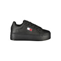 Tommy Hilfiger Black Polyurethane Women's Sneaker - Eljoys Fashion 