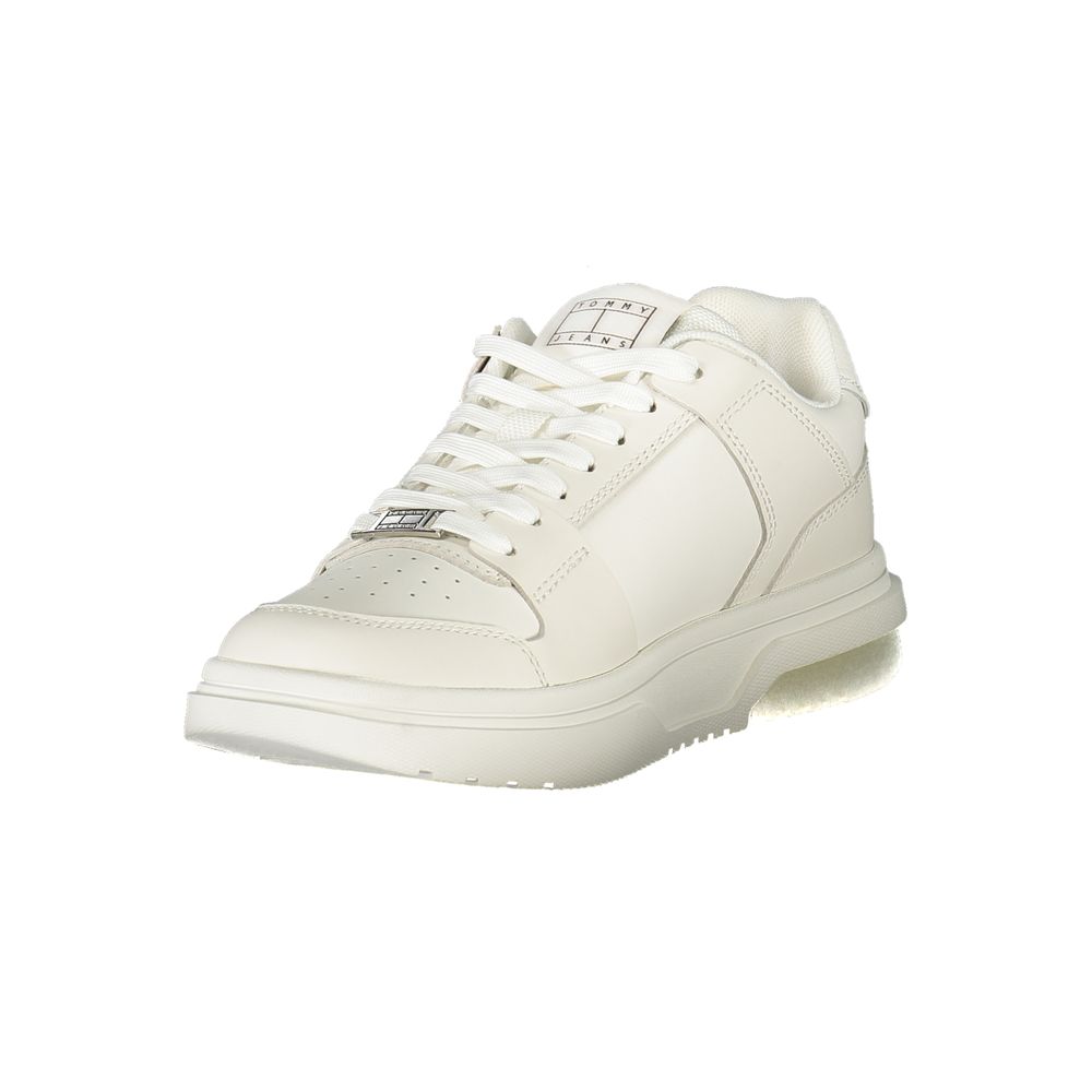 Tommy Hilfiger Bianco women's sneaker made of polyurethane with white design and casual sporty style.