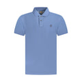 Yellow organic cotton men's T-shirt by Timberland, featuring a classic fit and soft fabric, displayed on a hanger.