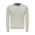 North Sails Grigio Cotton men's sweater displayed on a mannequin, featuring a classic crew neck and ribbed cuffs.