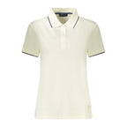 White North Sails women's modal polo shirt with classic collar and short sleeves, displayed on a hanger.