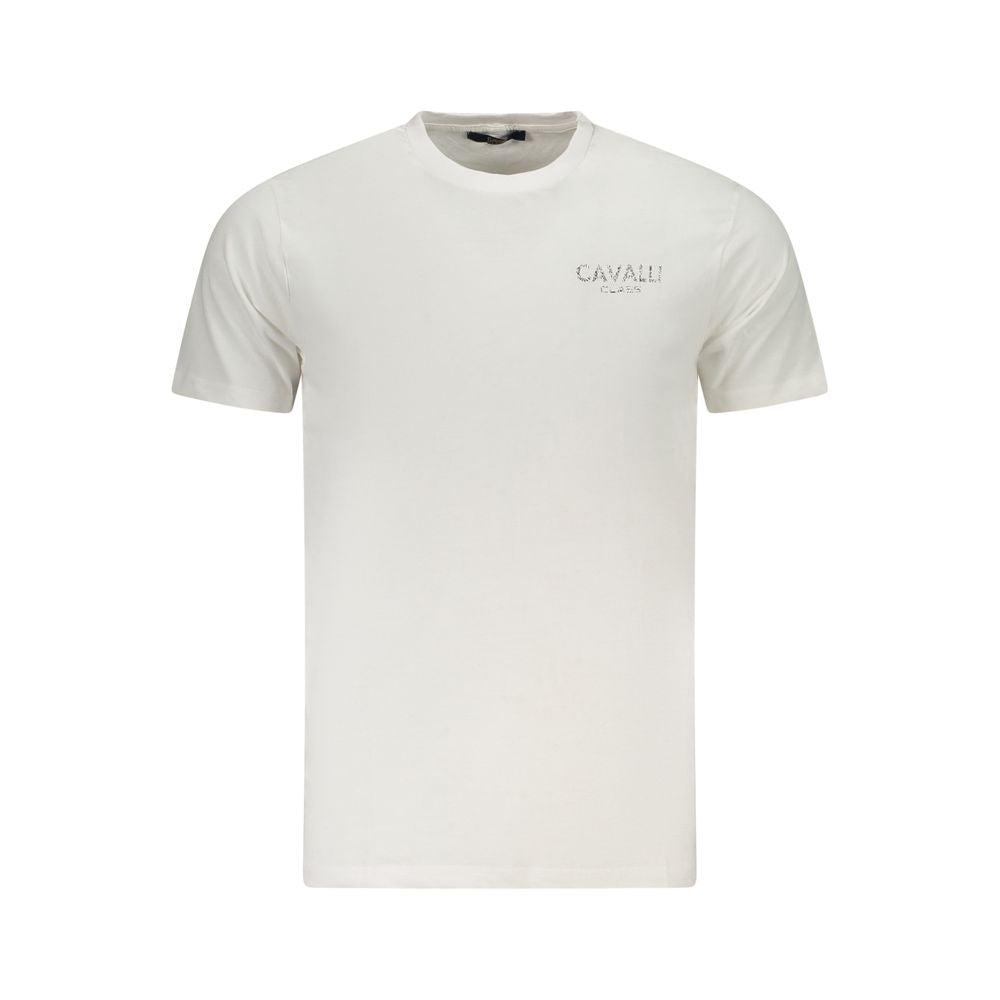 Cavalli Class White Cotton Men's T-Shirt Cavalli Class