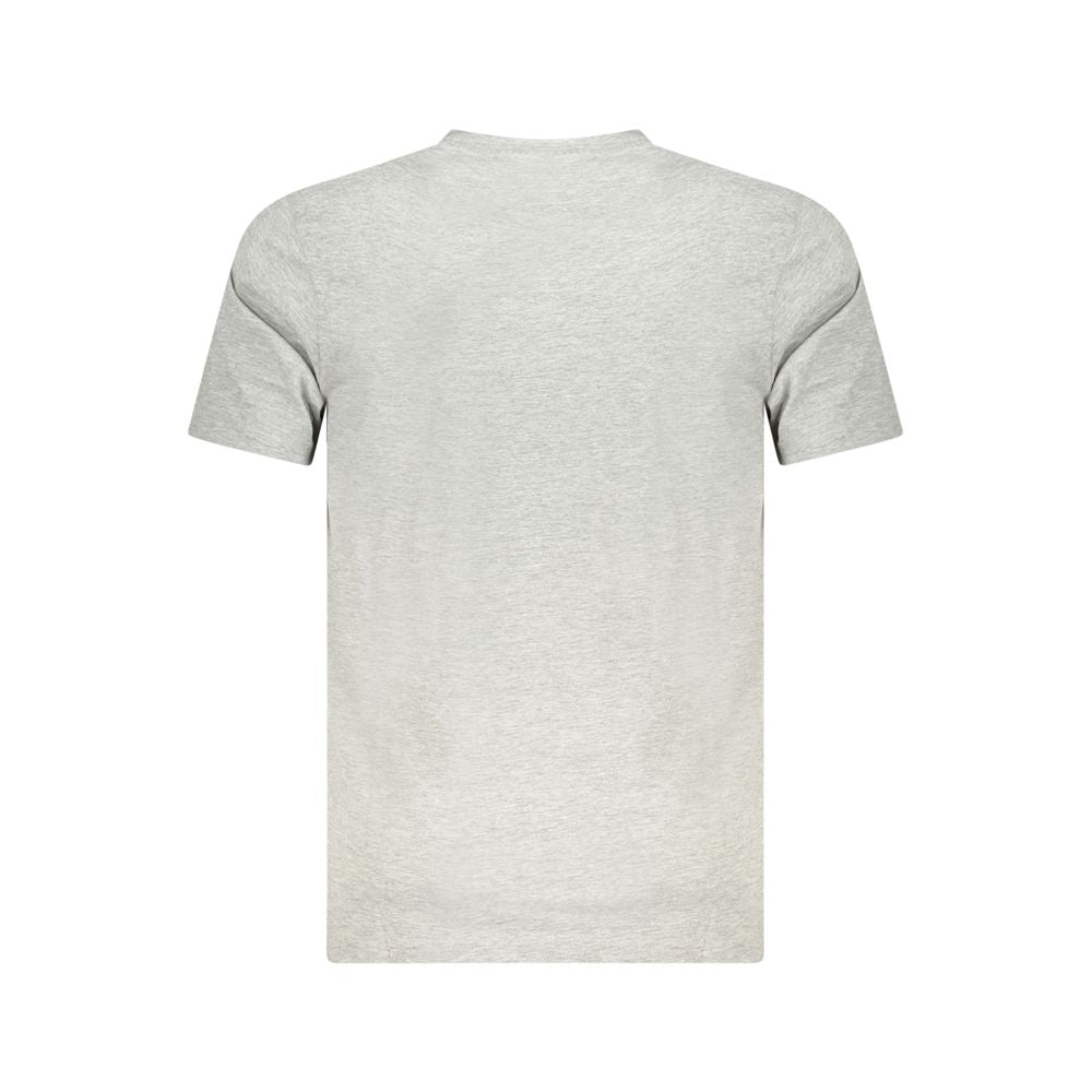 Cavalli Class gray cotton men's T-shirt with round neckline and short sleeves, casual and comfortable for everyday wear