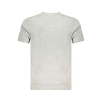 Cavalli Class gray cotton men's T-shirt with round neckline and short sleeves, casual and comfortable for everyday wear