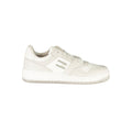 Tommy Hilfiger white polyurethane men's sneaker with sleek design and rubber sole, casual style for everyday wear.
