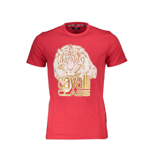 Cavalli Class Red Cotton Men TShirt Cavalli Class
