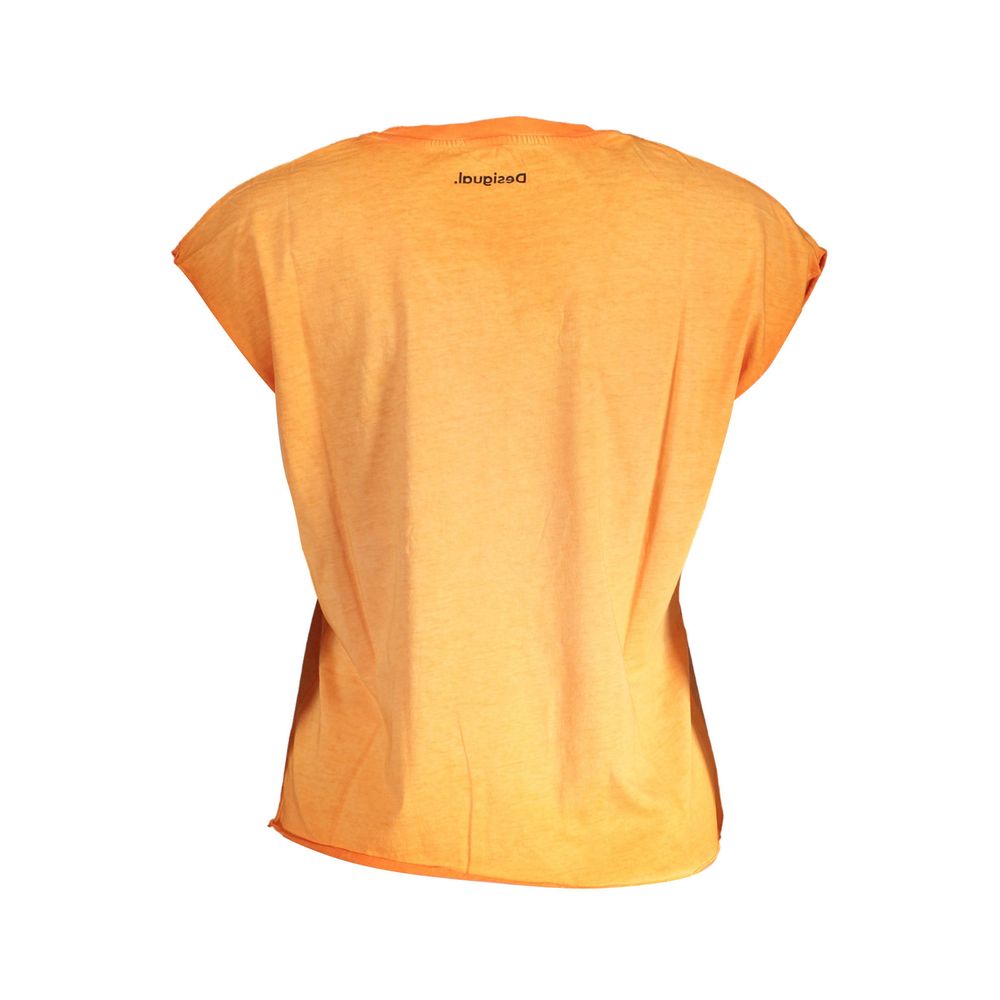 Desigual Orange Cotton Women T-Shirt Desigual
