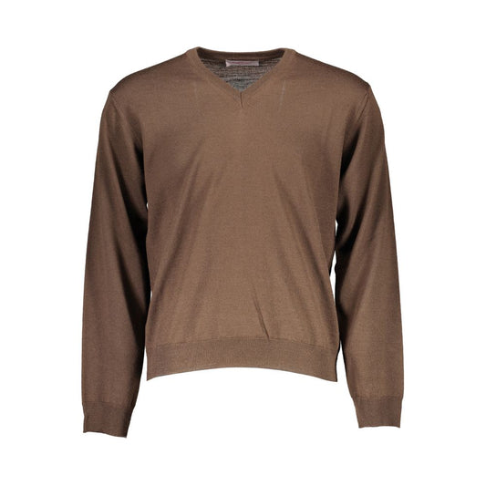 Romeo Gigli Brown Wool Men Sweater Romeo Gigli