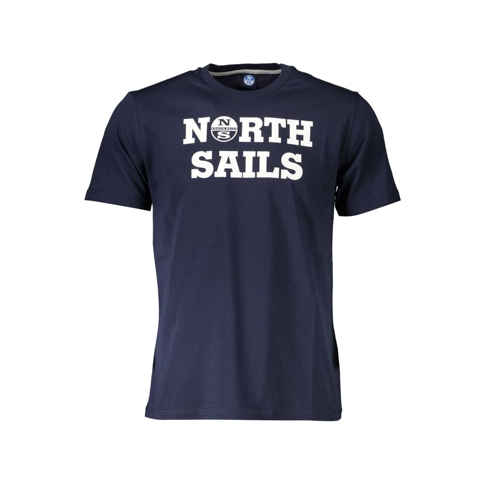 Blue cotton men's T-shirt by North Sails, featuring a classic crew neck and casual fit.