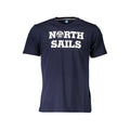 Blue cotton men's T-shirt by North Sails, featuring a classic crew neck and casual fit.