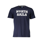 Blue cotton men's T-shirt by North Sails, featuring a classic crew neck and casual fit.