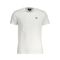 White La Martina cotton men's T-shirt with crew neck and short sleeves, casual and comfortable summer apparel.