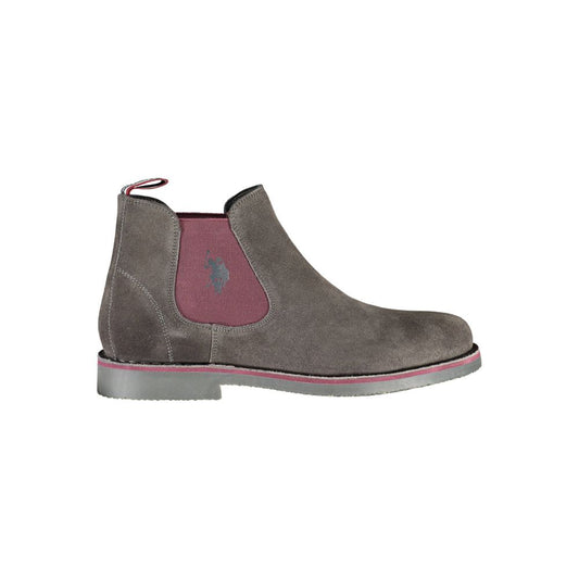 U.S. POLO ASSN. Gray Leather Men's Boot U.S. POLO ASSN.