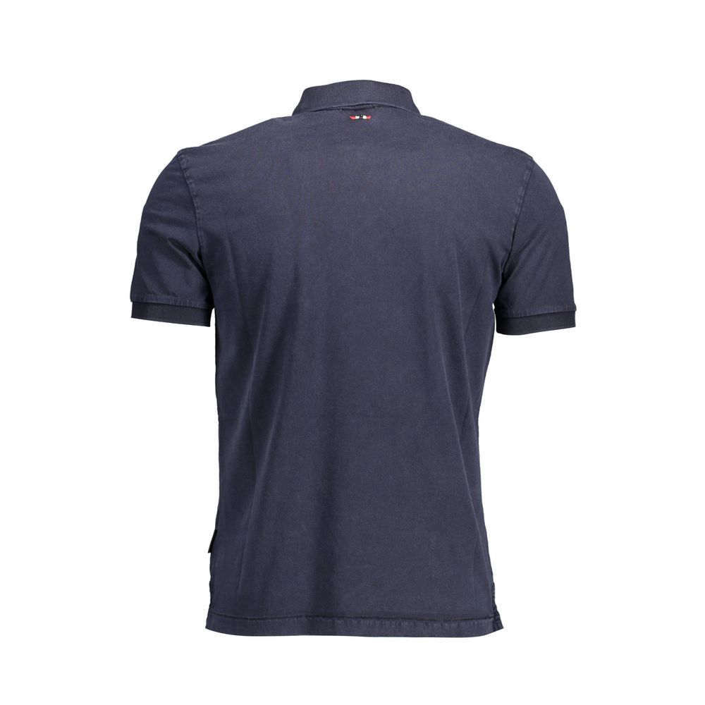 Napapijri Blu Cotton Men Polo Napapijri