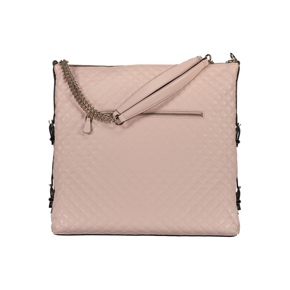 Guess Jeans Rosa polyurethane women's handbag with sleek design and top handle, featuring a modern, stylish look.