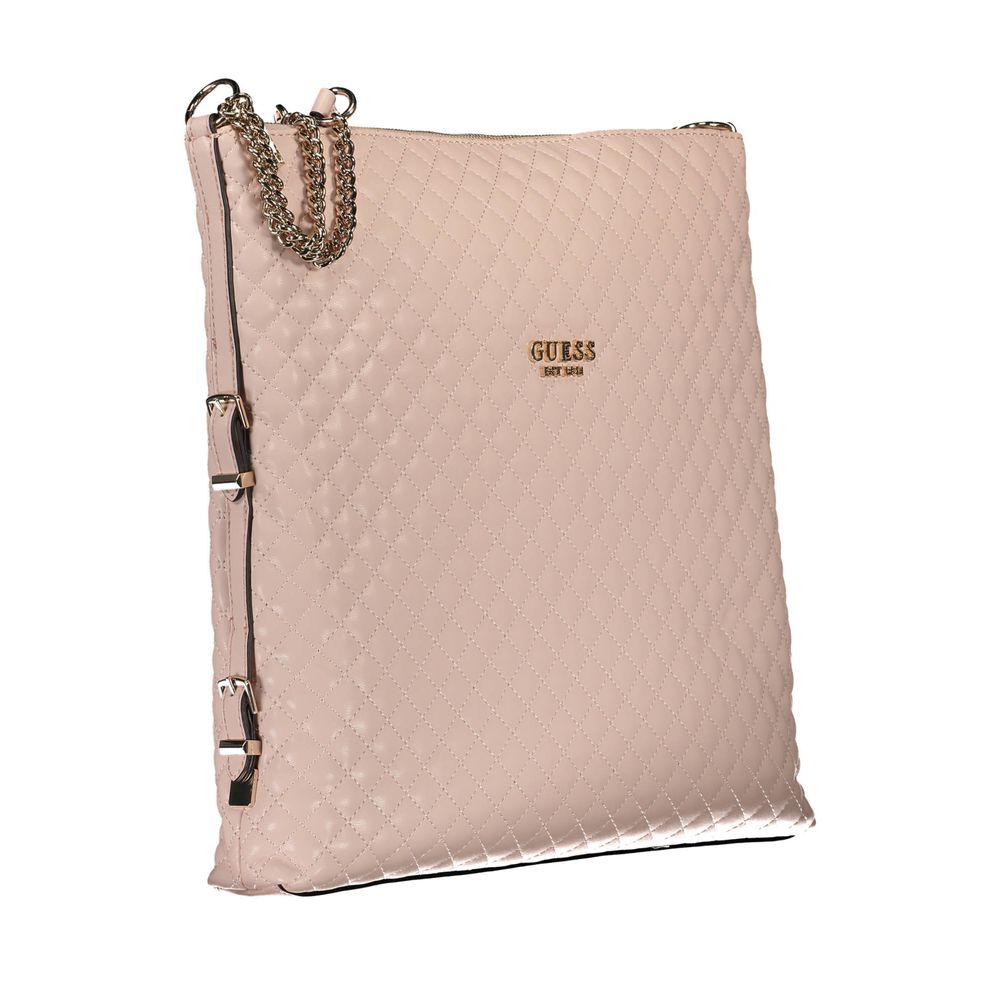 Guess Jeans Rosa polyurethane women's handbag with a sleek design and top handle, stylish accessory for casual or elegant outfits.
