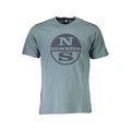 North Sails Verde cotton men's T-shirt featuring a crew neck and short sleeves, in green color with subtle branding.