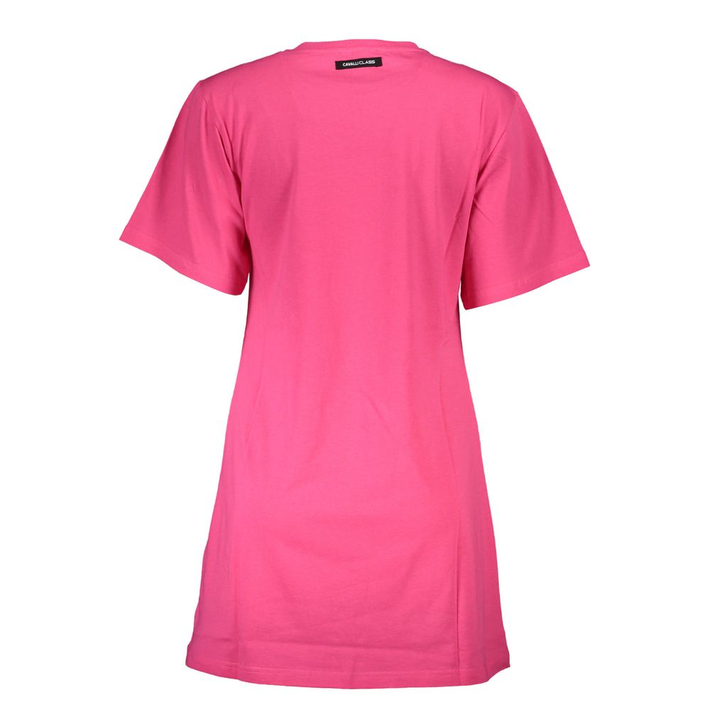 Cavalli Class Pink Cotton Women Top Cavalli Class