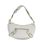Guess Jeans gray polyurethane shoulder bag with sleek design and silver-tone hardware, ideal for casual or chic outfits.