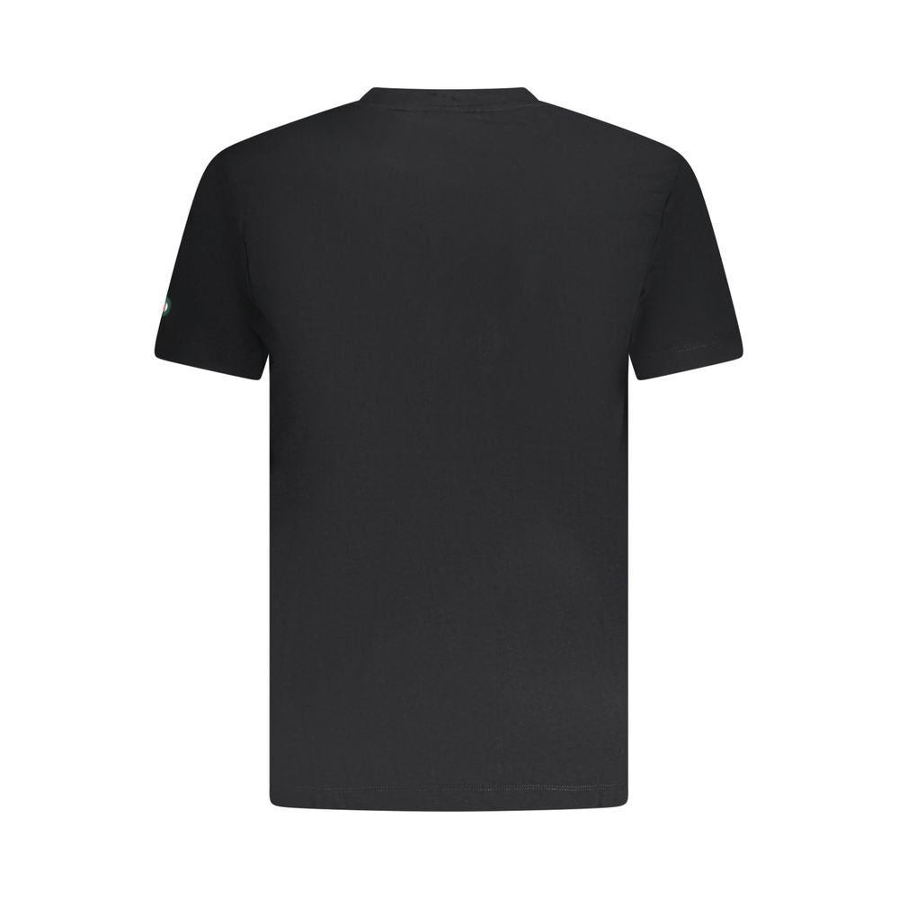 Black cotton men's T-shirt by Armata Di Mare, featuring a classic fit and simple crew neckline.