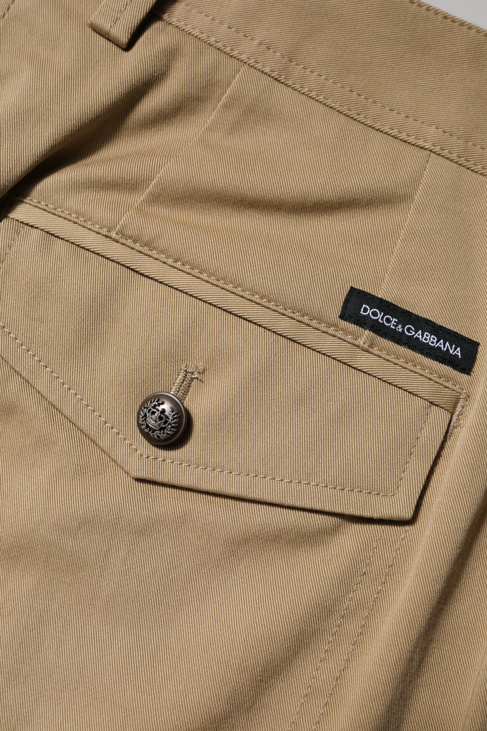 Dolce & Gabbana Brown Cotton Cargo Tapered Pants Dolce & Gabbana