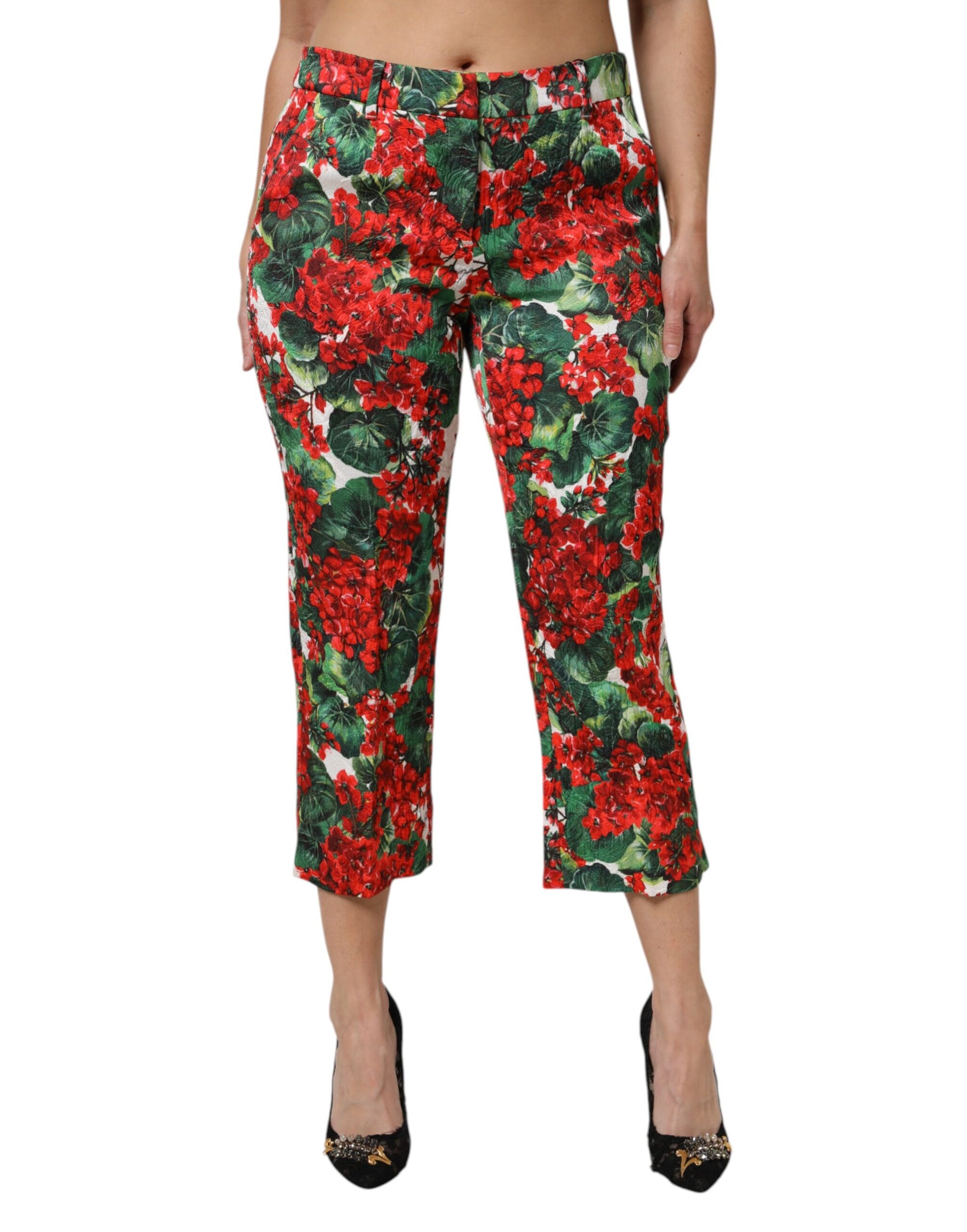 Dolce & Gabbana Multicolor Floral Print Cropped Pants Dolce & Gabbana