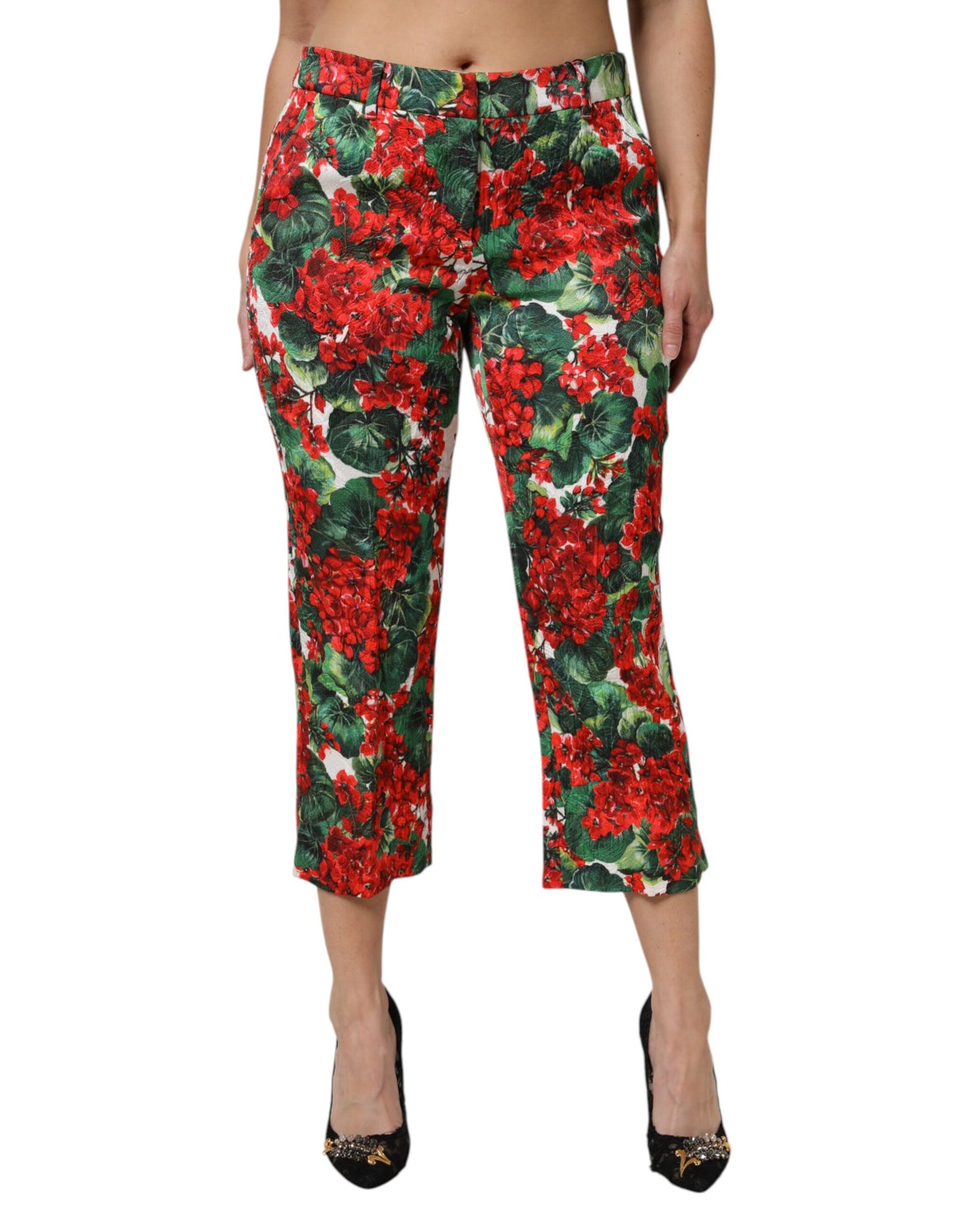 Dolce & Gabbana Multicolor Floral Print Cropped Pants Dolce & Gabbana
