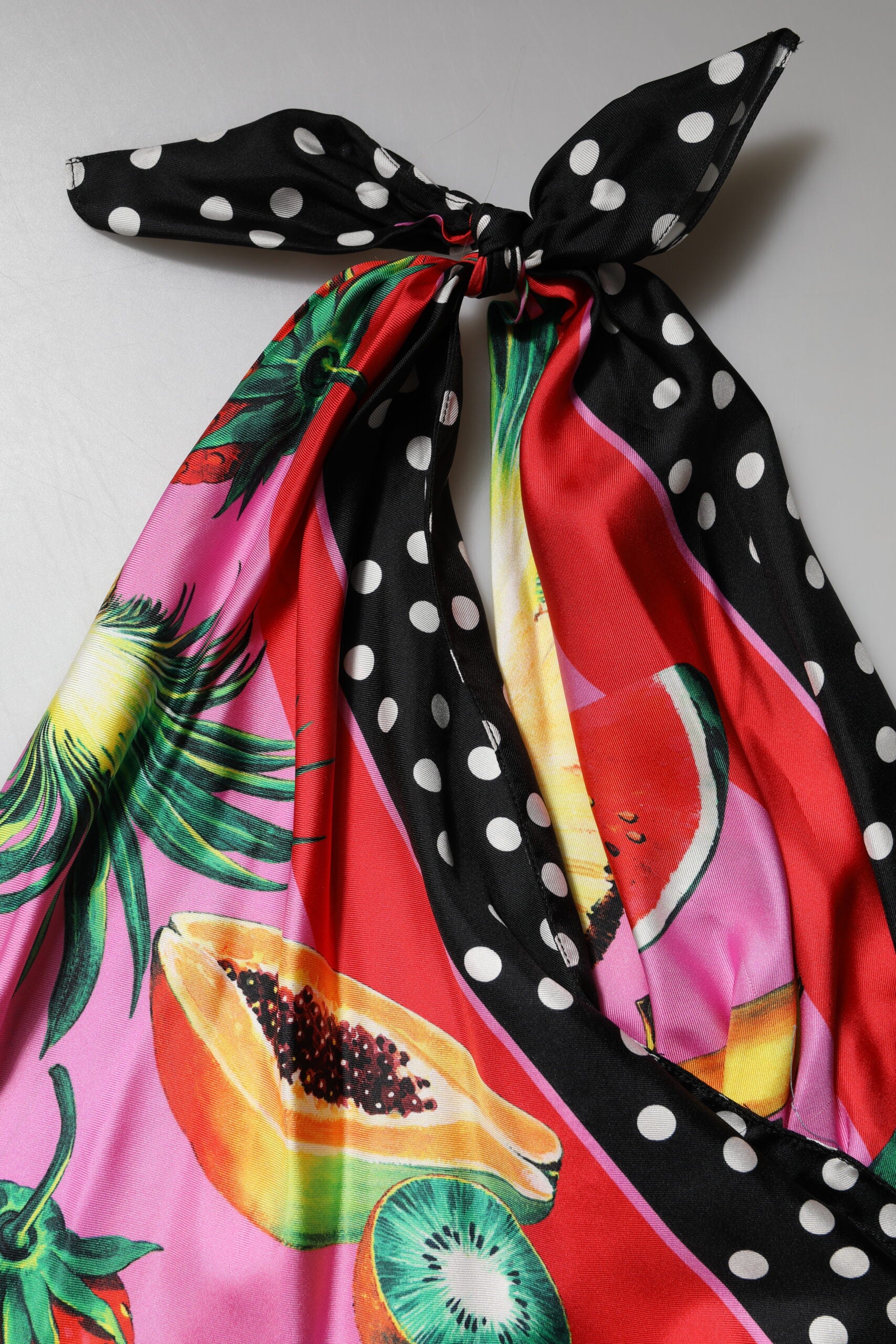 Dolce & Gabbana Multicolor Halter Party Evening Cropped Top Dolce & Gabbana