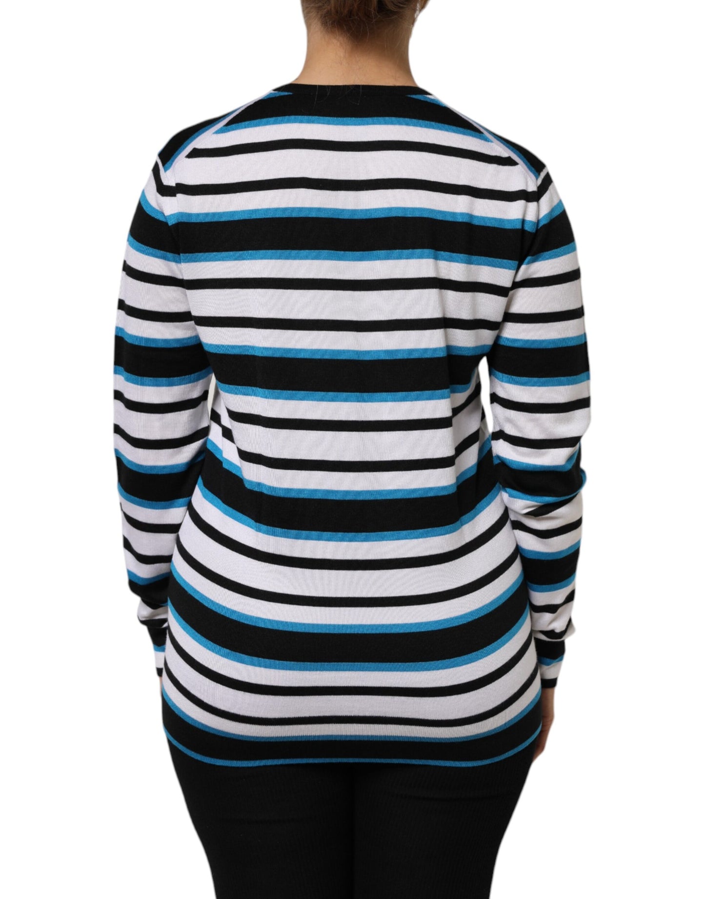 Dolce & Gabbana Multicolor Stripes Long Sleeves V-neck Top Dolce & Gabbana