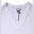 Dolce & Gabbana White Cotton Short Sleeves V-Neck Top T-shirt