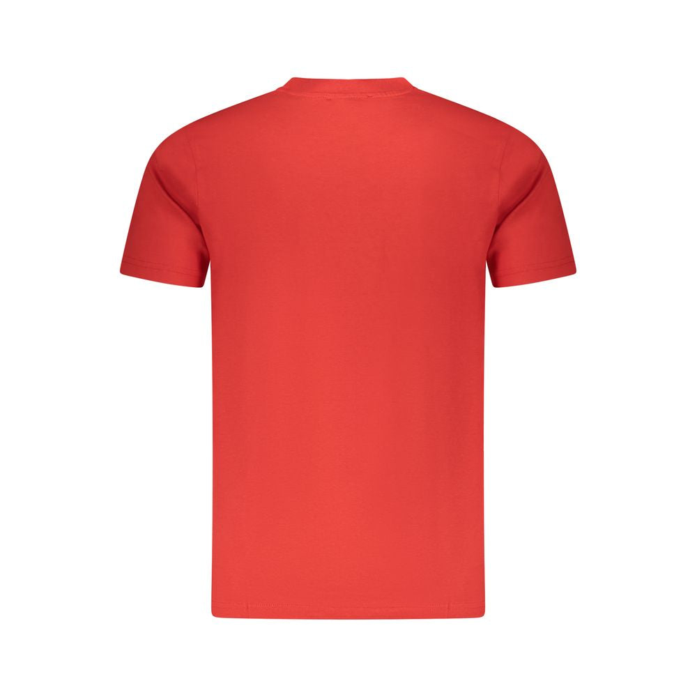Cavalli Class Red Cotton Men T-Shirt Cavalli Class
