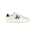 White Calvin Klein polyurethane women's sneakers with sleek design and casual comfort, perfect for everyday wear.