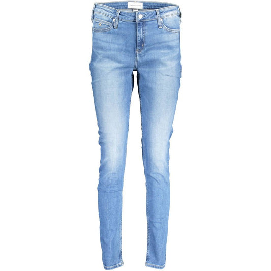 Calvin Klein Blue Cotton Jeans & Pant Calvin Klein