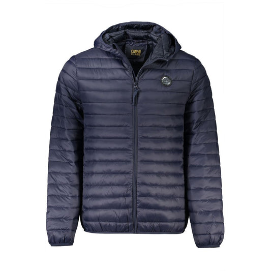 Cavalli Class Blue Polyamide Men Jacket Cavalli Class