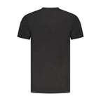 White cotton men's T-shirt by Cavalli Class with a classic fit and subtle branding, displayed on a plain background.