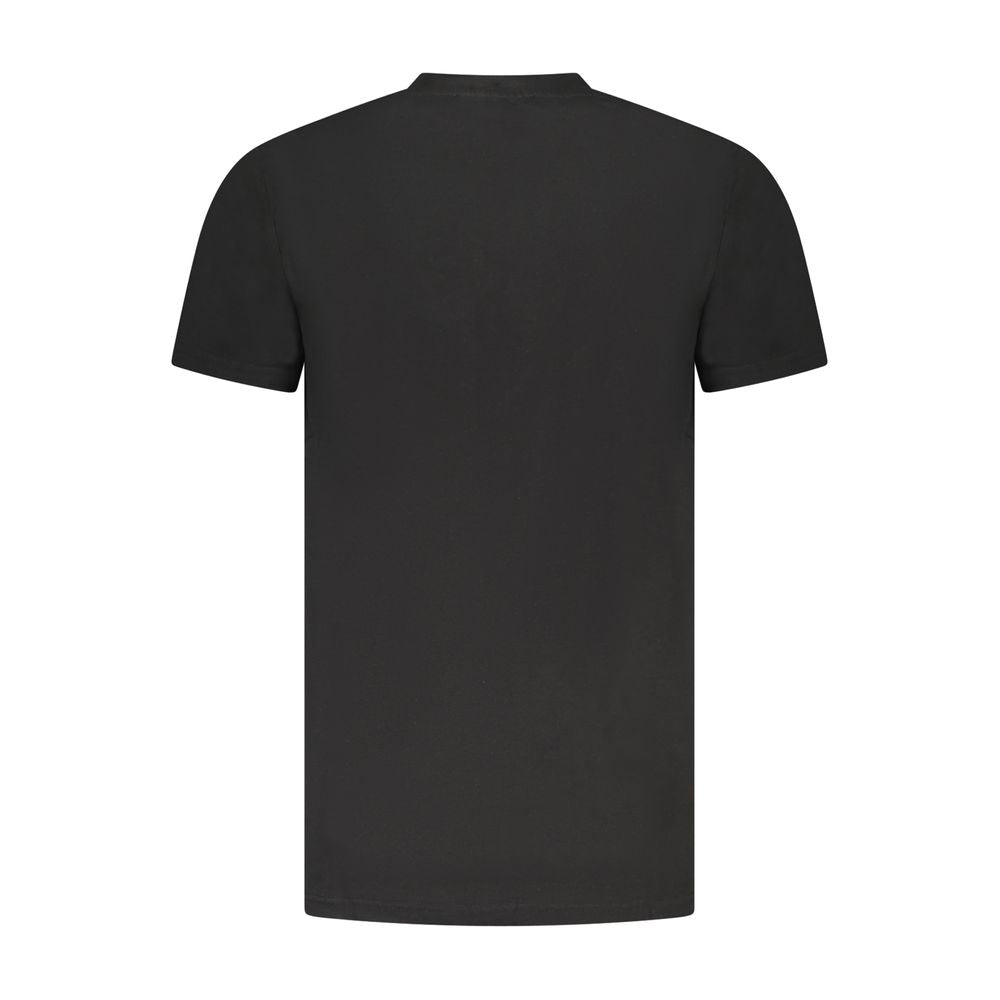Cavalli Class Black Cotton Men T-Shirt Cavalli Class