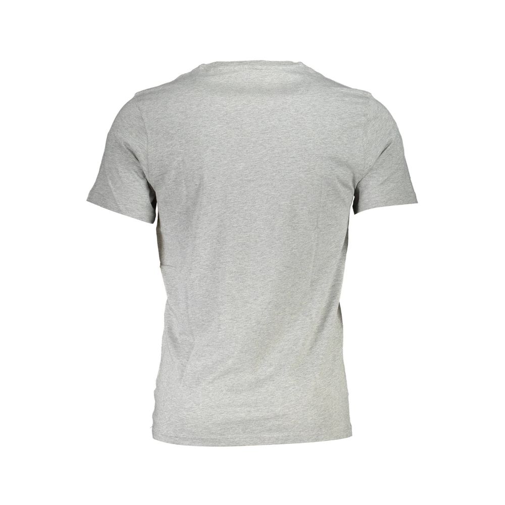 Harmont & Blaine brown cotton men's T-shirt with crew neck and short sleeves, casual style, front view.