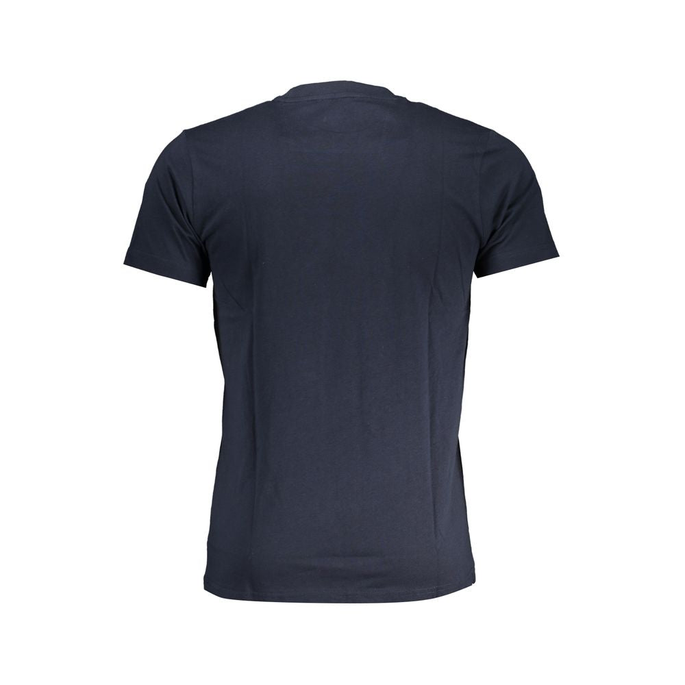 Cavalli Class Blu cotton men's T-shirt with a classic crew neckline and subtle branding details.