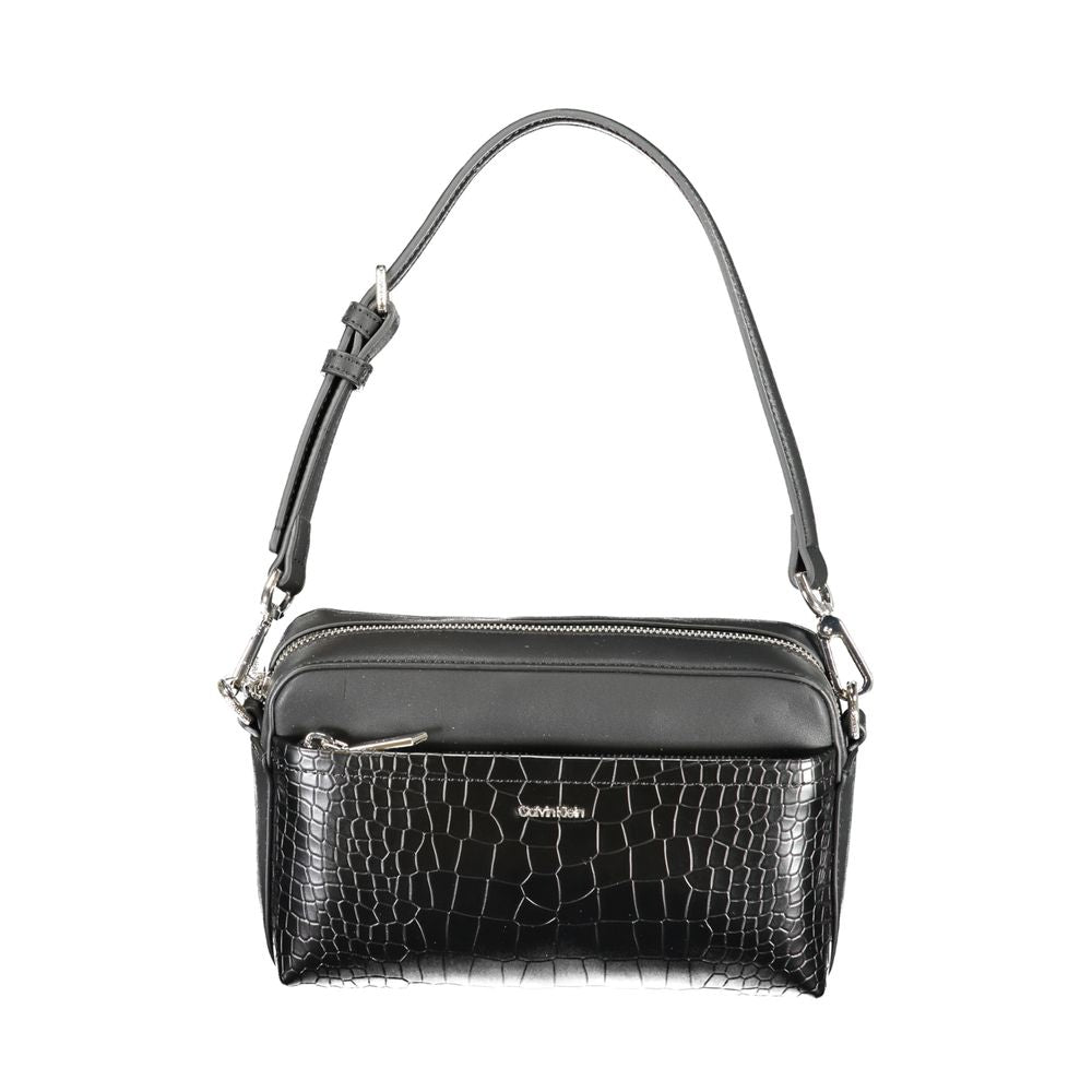 Calvin Klein Nero poliuretano donna borsa with sleek design, featuring a structured shape and minimalist style.