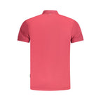 Men's Napapijri Rosso cotton polo shirt with a classic collar and short sleeves, featuring the brand's logo on the chest.