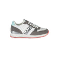 White Napapijri polyester women’s sneaker with sleek design and comfortable fit, featuring stylish laces and cushioned sole.