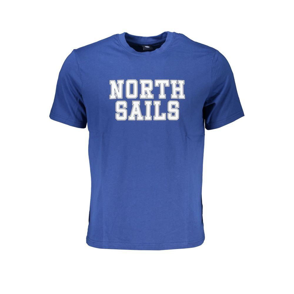 Blue cotton men's T-shirt by North Sails, featuring a casual fit with the North Sails logo on the chest.