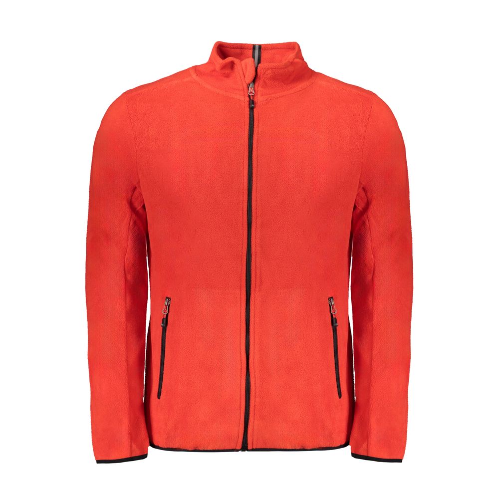 Norway 1963 Rosso polyester men's sweatshirt with a crew neck and long sleeves, in vibrant red color.