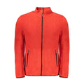 Norway 1963 Rosso polyester men's sweatshirt with a crew neck and long sleeves, in vibrant red color.